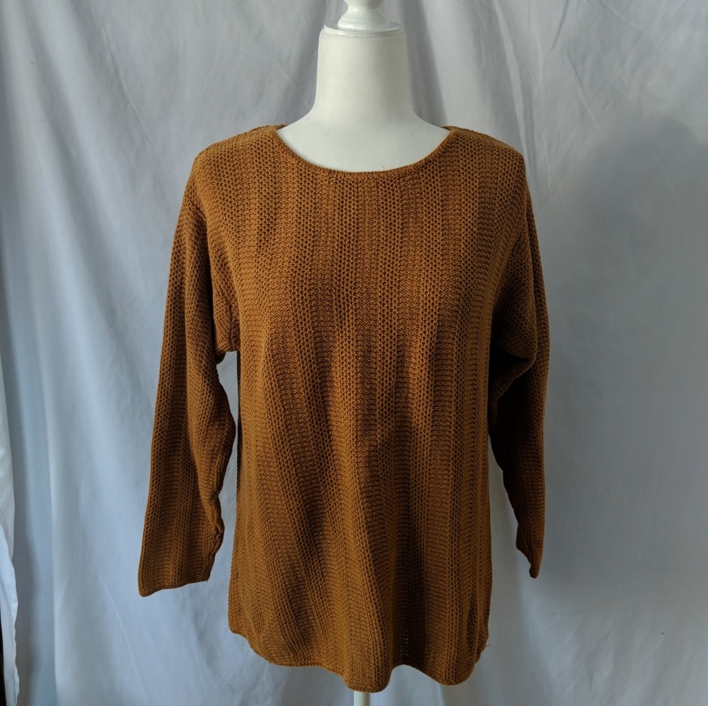 Mustard jewel neck GAP sweater